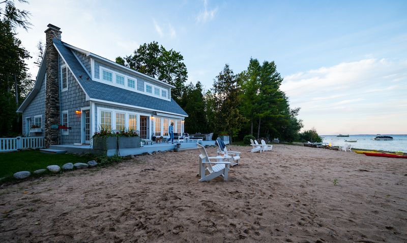 Traverse City, Michigan lake house.