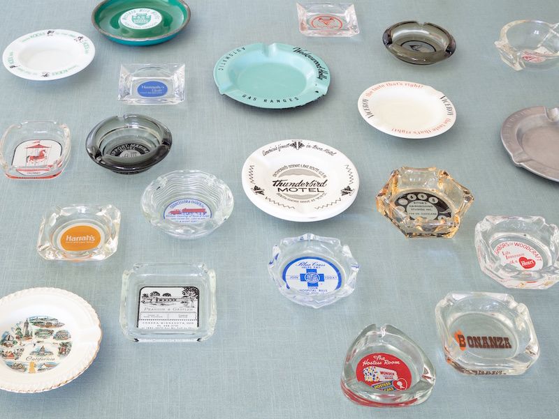 Collection of vintage ashtrays.