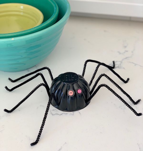 Vintage Jell-O mold made into a spider.